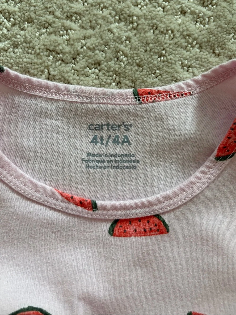 Carter's Light Pink Watermelon Sleeveless Dress